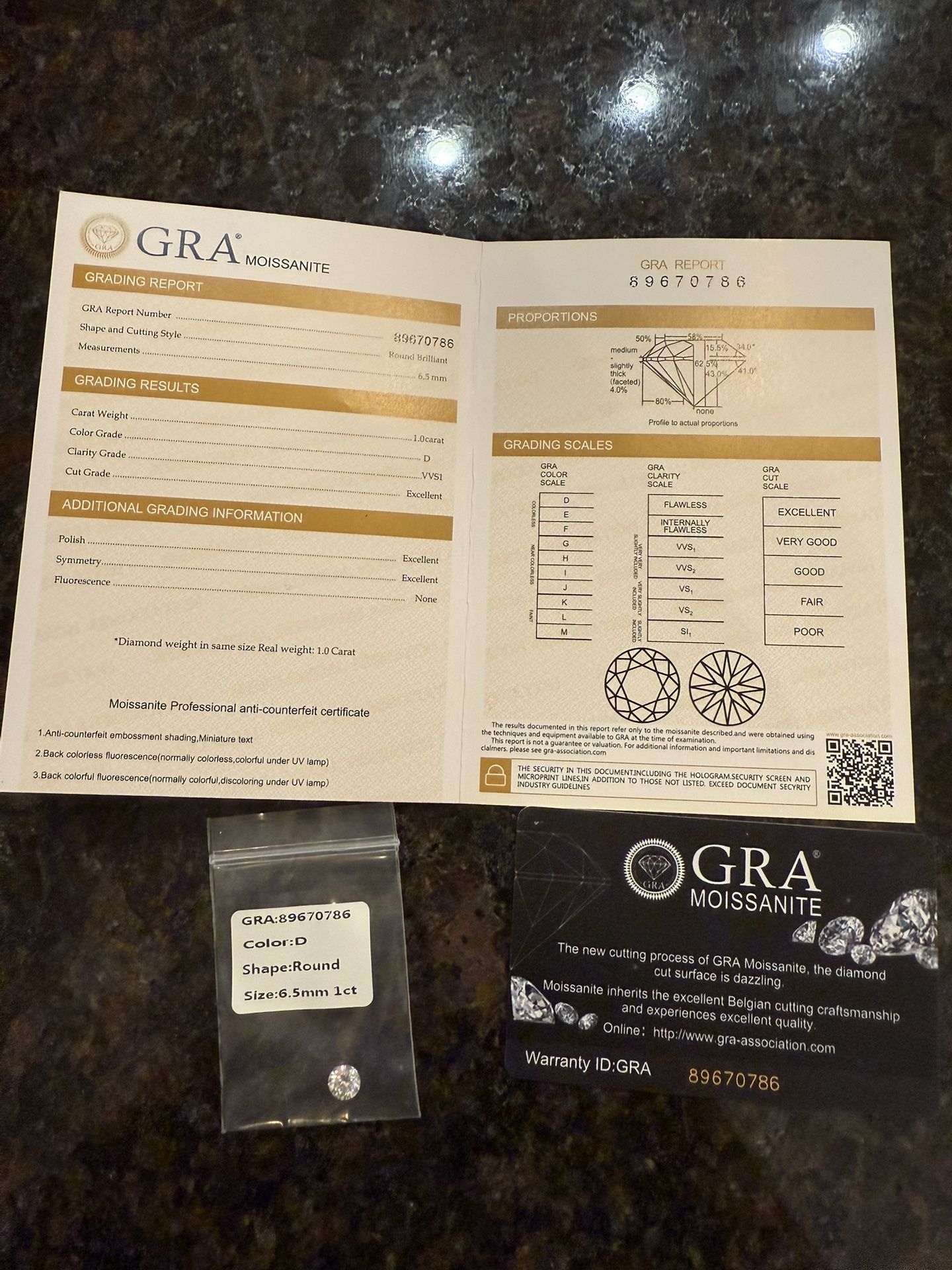 Moissanite 1ct stone