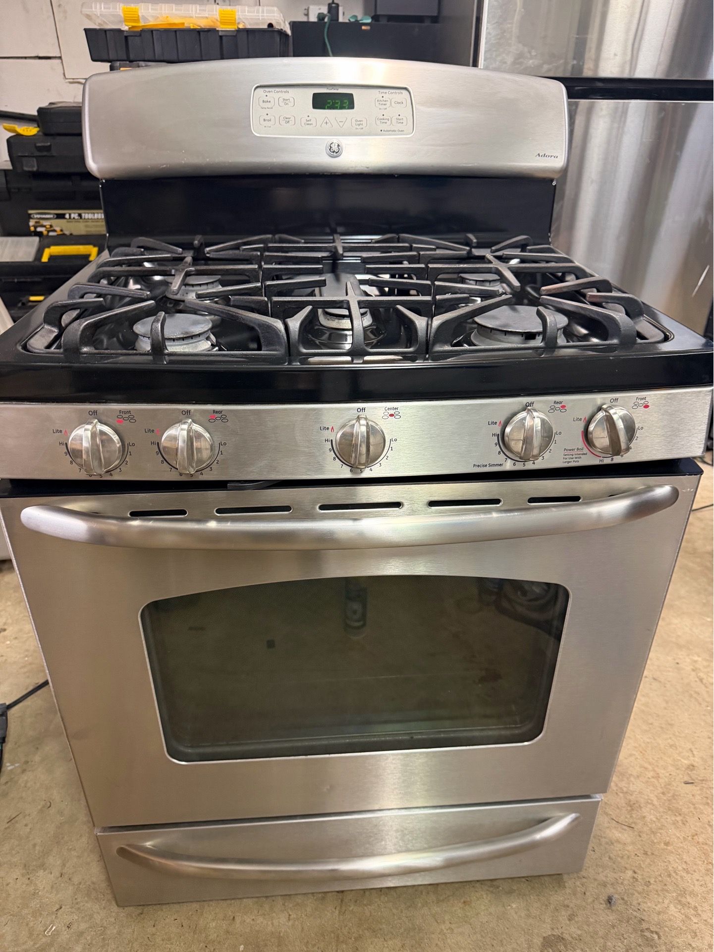 GE 30” self cleaning gas range