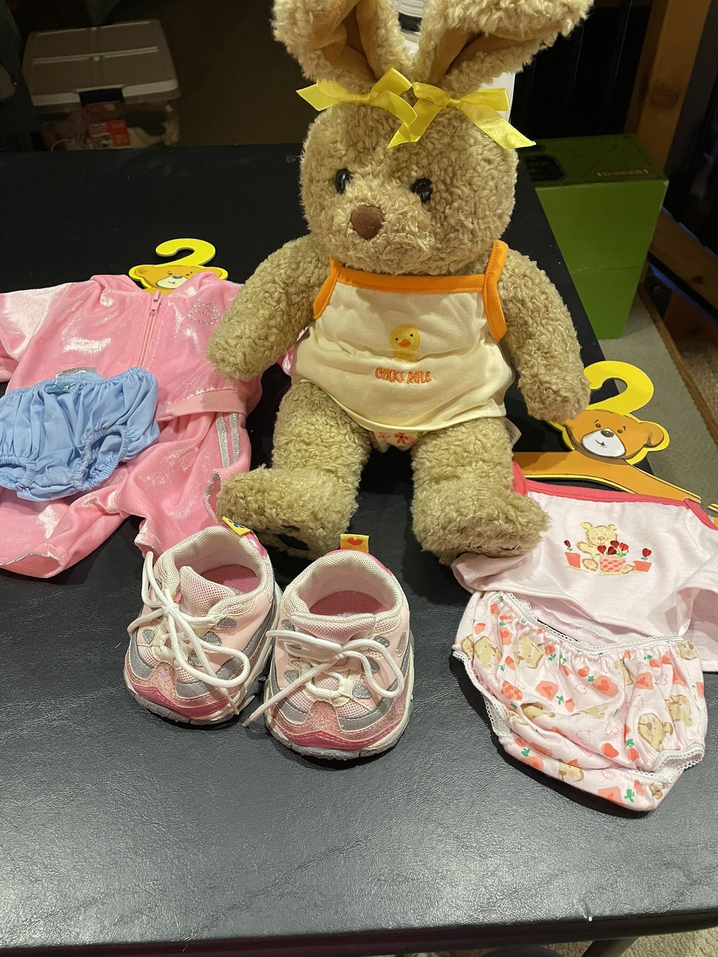 Build A Bear Curly Bunny & Outfits