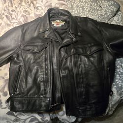 Leather harley davidson jacket