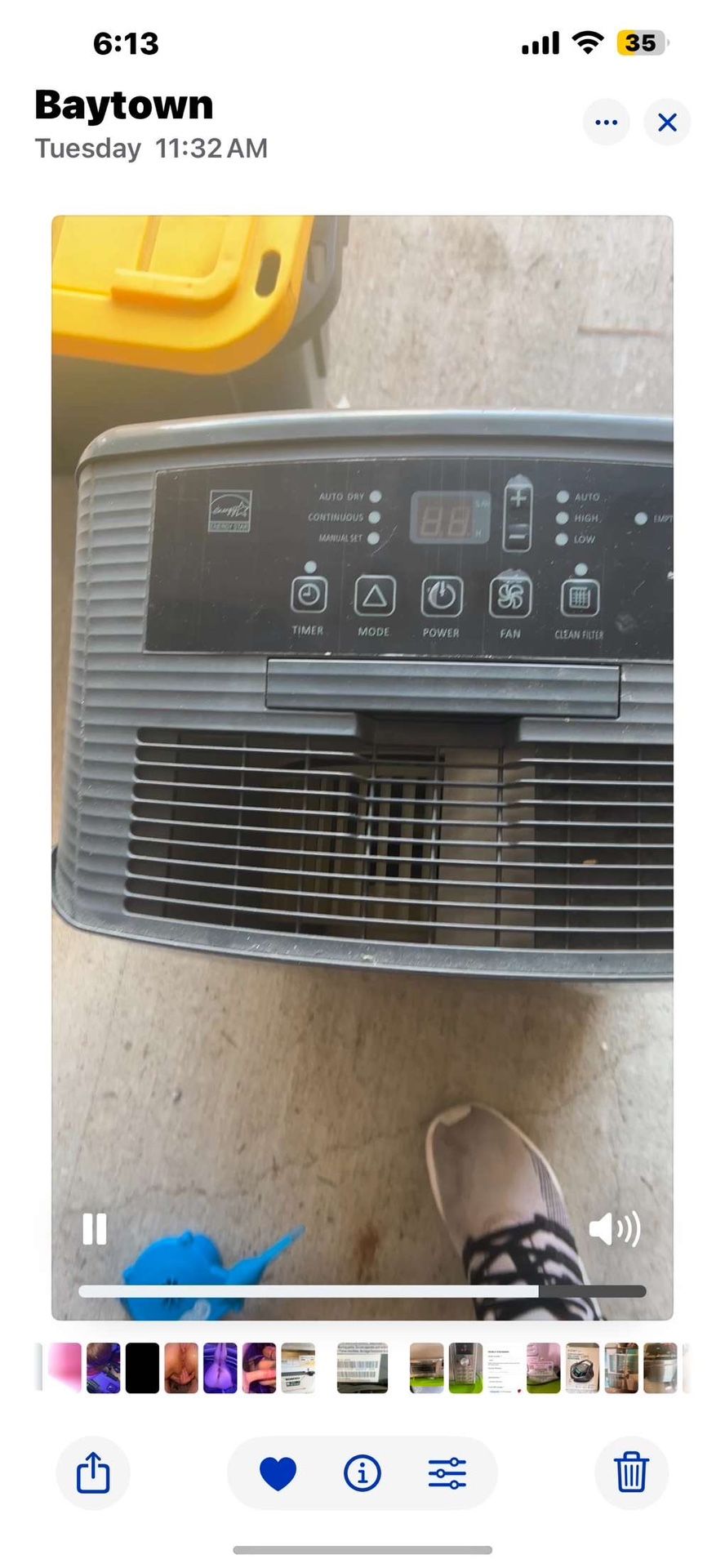 Hisense Energy Star 50 Pint 2-Speed Dehumidifier