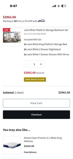 King Size Platform Set With Dresser & Nightstand