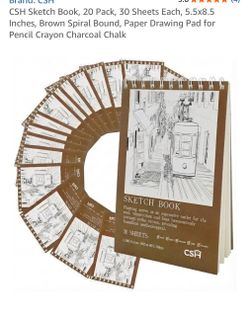 CSH Sketch Books 20 Pack, 5.5x8.5 Inches new in box