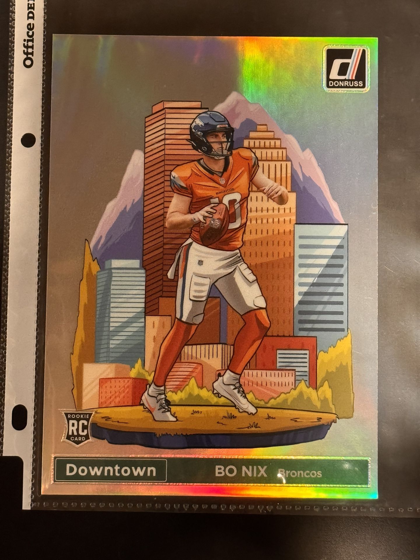 2024 Donruss Bo Nix Downtown Jumbo Rookie Broncos