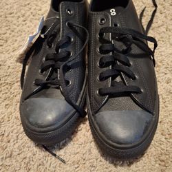 Women's Size 8.5 Boys Size 6.5 CONVERSE TRIPLE BLACK 