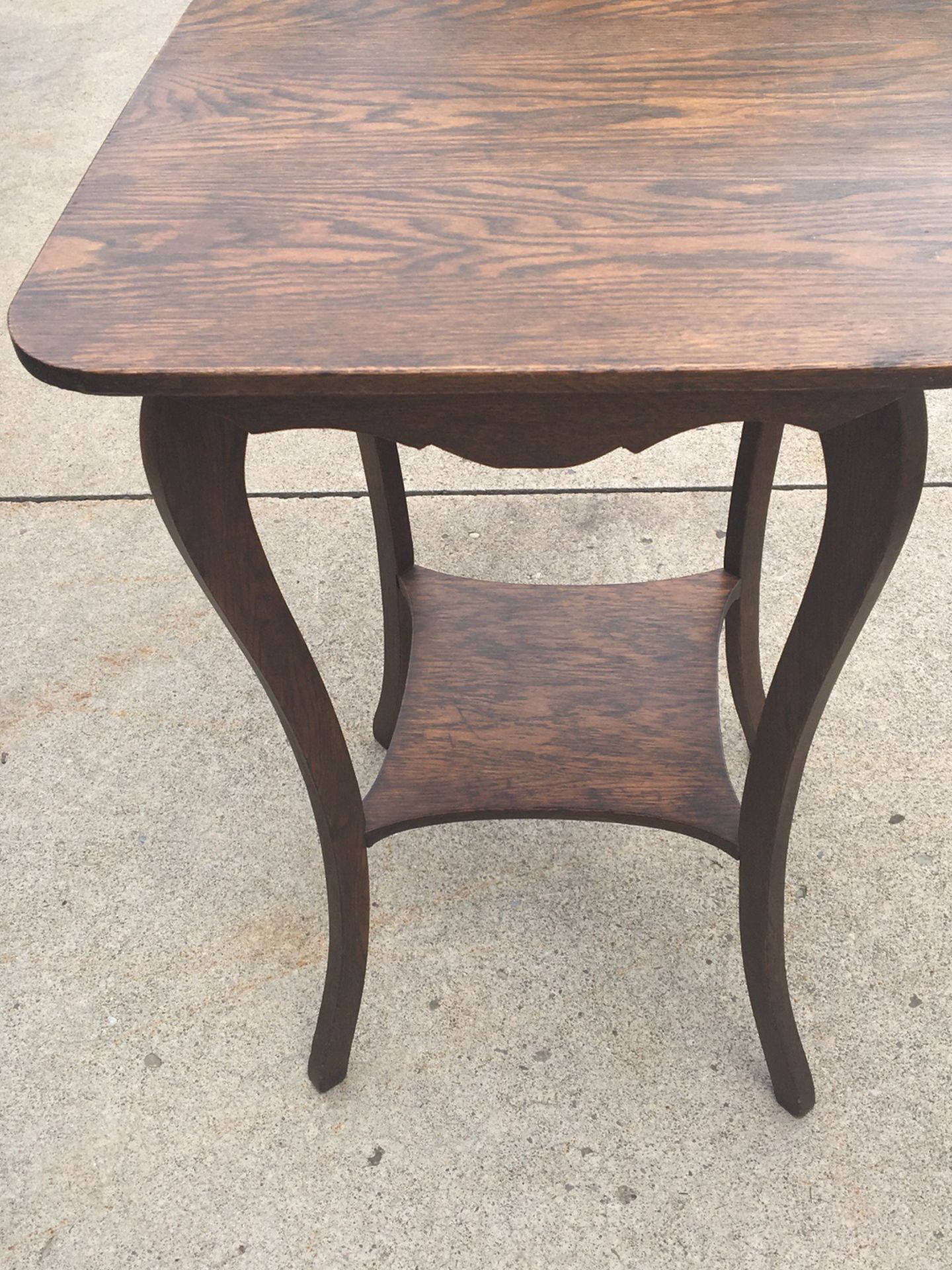 Antique  Oak 30” Tall Table 