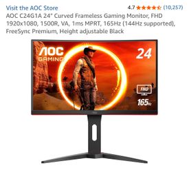 AOC Curved Frameless Gaming Monitor