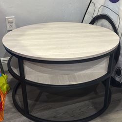 Round Coffee Table with Storage
