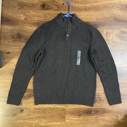 Brand new men’s Alfani brand gray collared sweater up for sale 