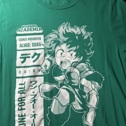 Hot Topic My Hero Academia - Deku T-Shirt Size Medium 