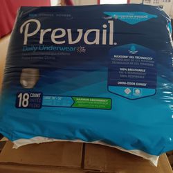 20 Packs of PREVAIL PULL-UPS  SIZE LARGE