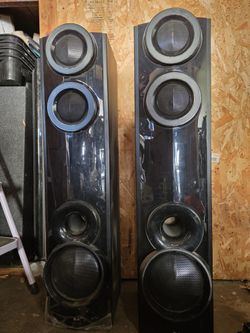 LG Tall Speakers. 