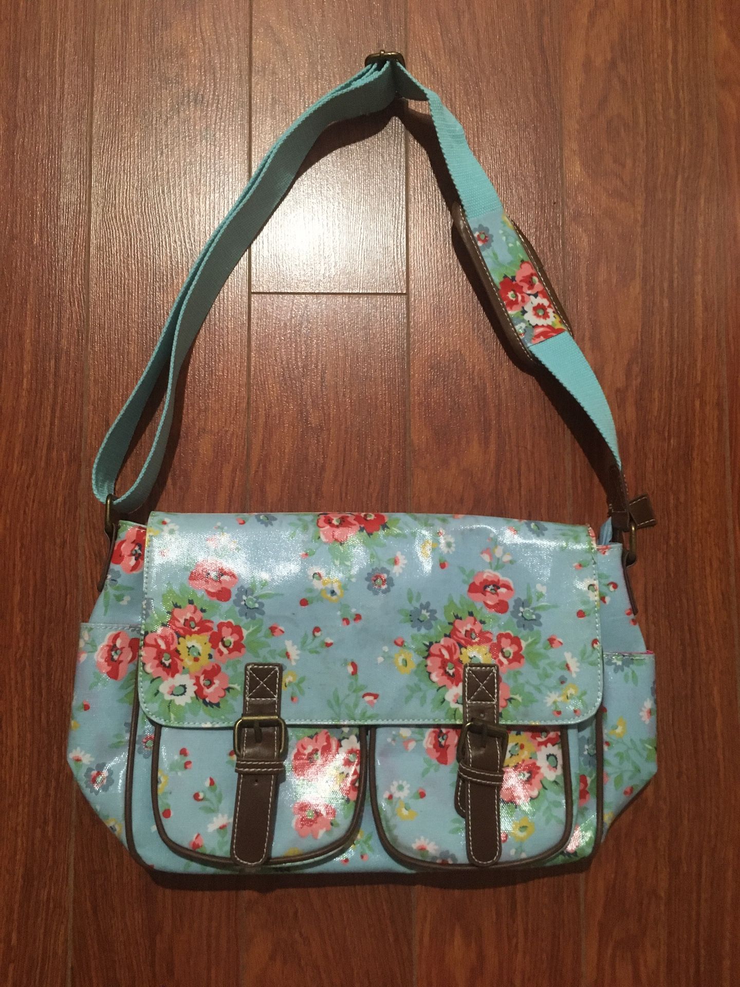 Baby Blue Flower Messenger Bag