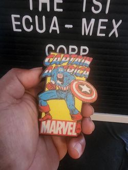 Captain America wooden character magnet or cutout