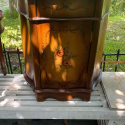Antique Hand  Painted Nightstand