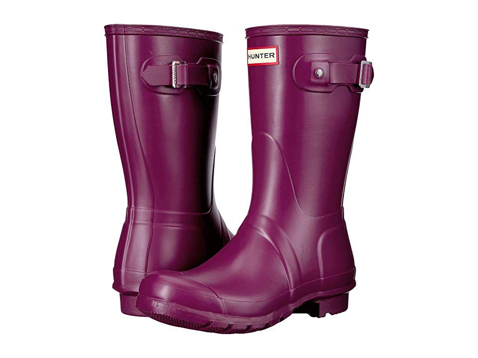 Fuchsia/purple short HUNTER rain boots