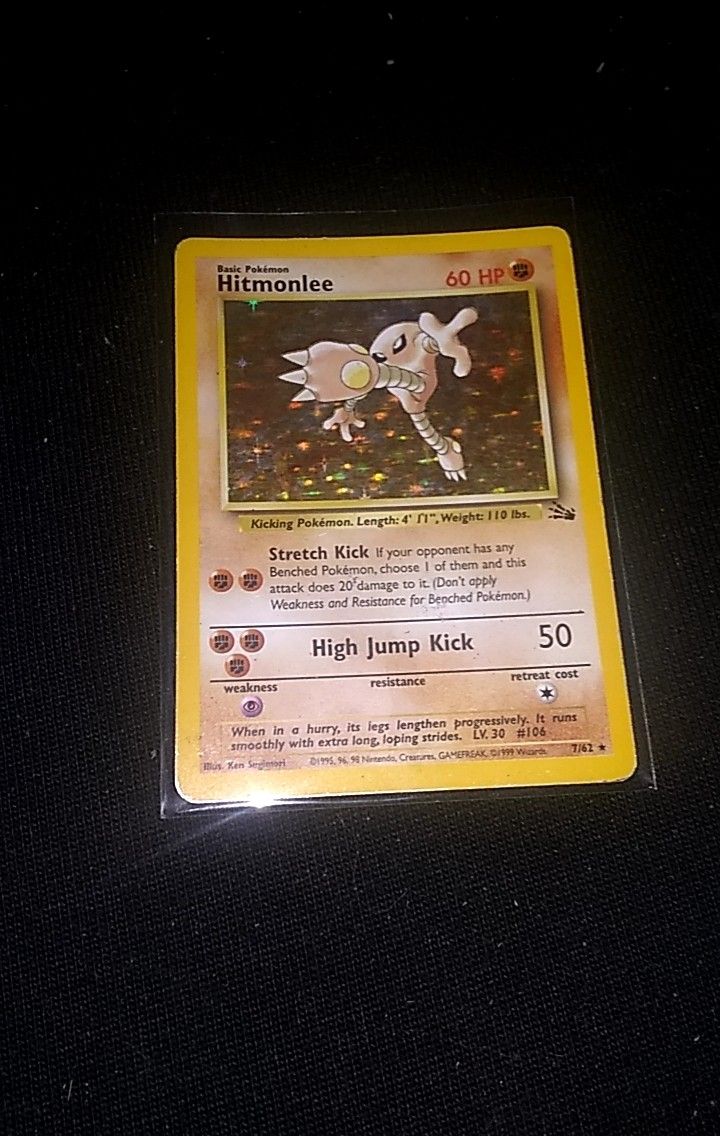 Prayer Pokemon card vintage Pokemon card 1995 hitmonlee