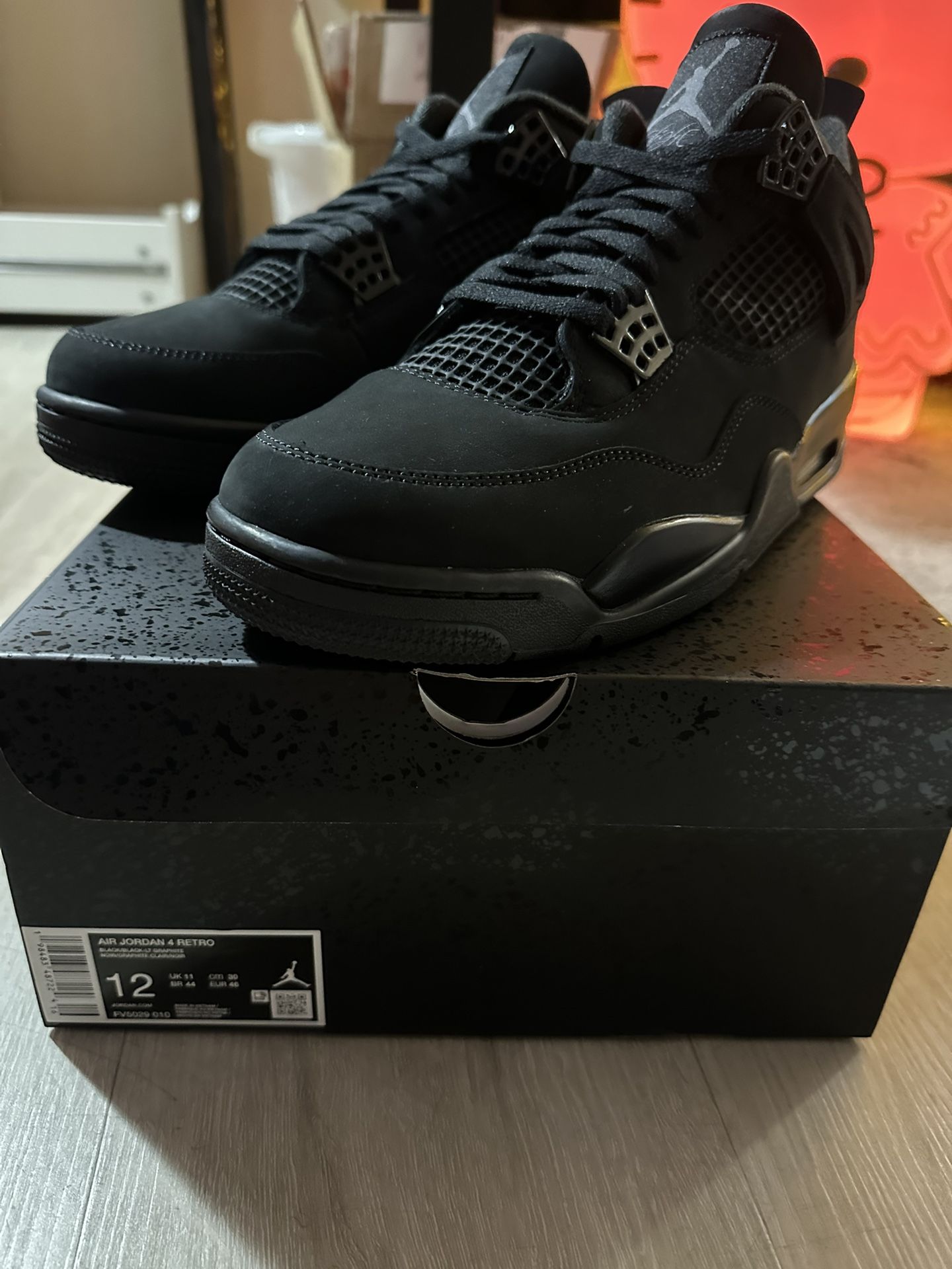 Jordan Retro 4 Black Cat Sz 12