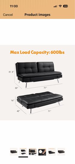 leather sofa bed