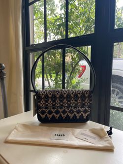 Authentic Staud Tommy Patterned Beaded Zermatt Shoulder Bag