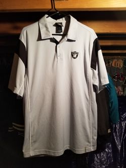 Vintage NFL Oakland Raiders Polo Shirt Brand Reebok Size Large