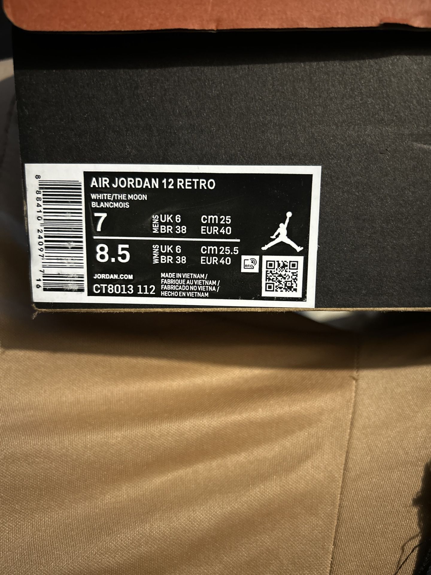 Air Jordan 12 Retro White/The Moon Blancmois