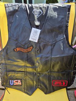 Leather vests and woman's leather pants
