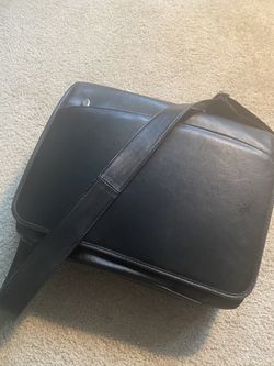 Black Leather Laptop/Messenger Bag