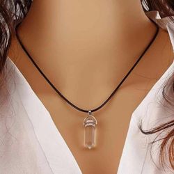 NEW Women Natural Stone Necklace

Hexagonal Column Pendant Natural

Crystal Pendants