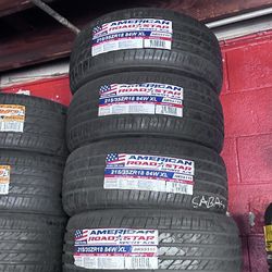 SET OF FOUR NEW TIRES 215/35/18 AMERICAN ROADSTAR INCLUDING MOUNT AND BALANCE, ASK ME FOR SIZES AND BRANDS 
