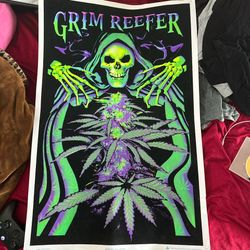 Grime reaper Black light poster