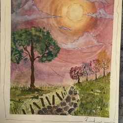 Whimsical Watercolor Scene 