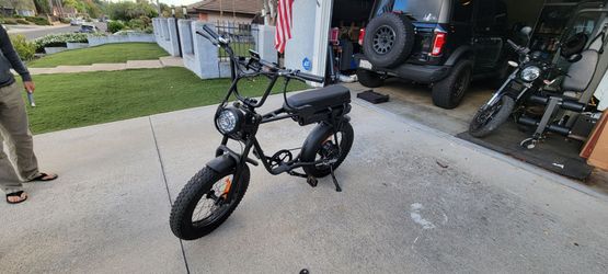 20" Fat Tire Electric Bike - Low Miles (32 mi), Dual Suspension, Bench Seat & Headlight
