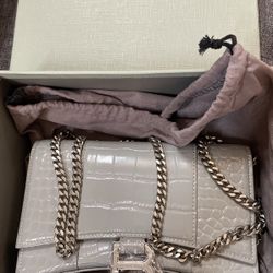 balenciaga hourglass chain bag crocodile embossed