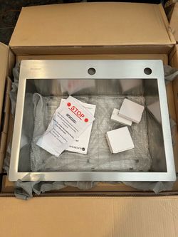 Glacier Bay Professional Zero Radius 27 in. Drop-In Single Bowl 16 Gauge Stainless Steel Kitchen Sink with Accessories
