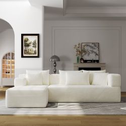 Sectional Sofa White Flannel. New Especial price 