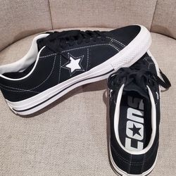 Converse Cons Men Shoes One Star Pro OX Suede Black/Black/White 7.5 Mens