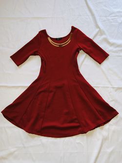 Sundress Casual Wine Red Dress