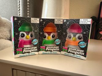 Nee Doh Polar Glow Penguin Squish Toys –