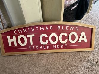 Christmas Blend Hot Cocoa Wooden Wall Sign