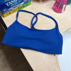 Lululemon Blue Sports Bra with Strappy Back