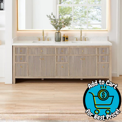 Altair Cerrito 84-in Natural Oak Undermount Double Sink Bathroom Vanity Base (No Top)