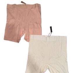 Bundle of Skims 2X sleep shorts boxer NWT bone white quartz pink 2XL logo