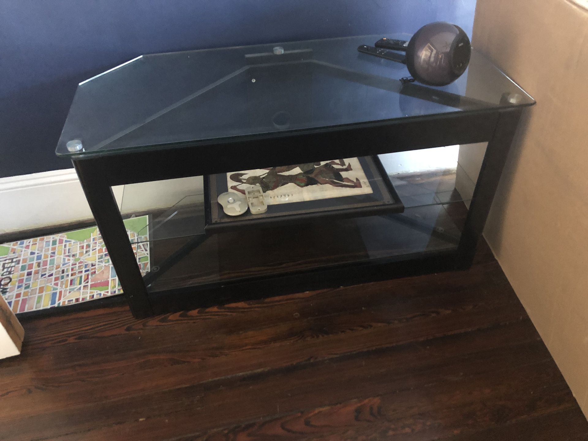 Metal & Glass, Sturdy TV Stand - $50 OBO