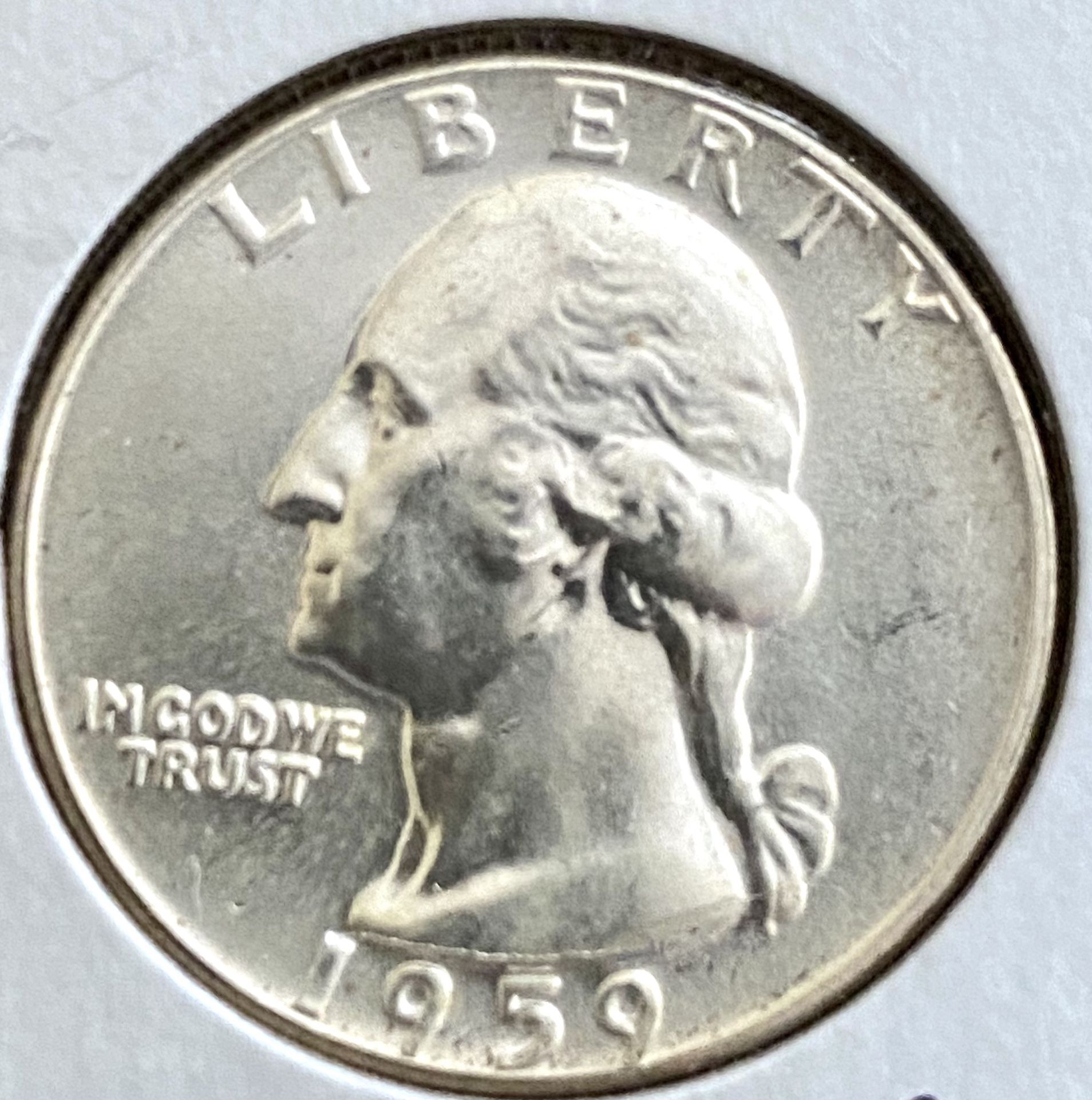 1959 Washington Silver Quarter - Gem BU