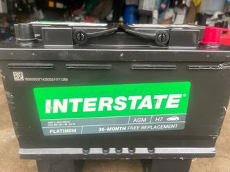 Interstate AGM group H7 Battery. Almost new.