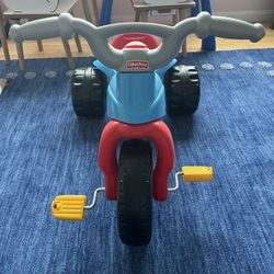 Fisher Price Toddler Tricycle Tough Trike Bike with Handlebar Grips & Storage