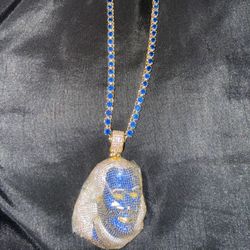 Gold Gods Blueface Diamond Tennis Chain 20”