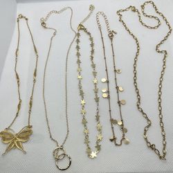 Sets Of 5 Fashion Necklaces 12” to 24” Long