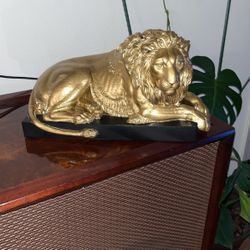 Gold Lion Statue